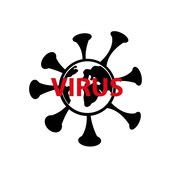 Ikona Wirusa Ostrzegawczego Białym Tle — Wektor stockowy