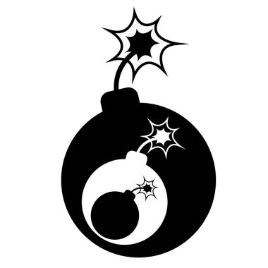 Bomba vektör simgesinde bomba