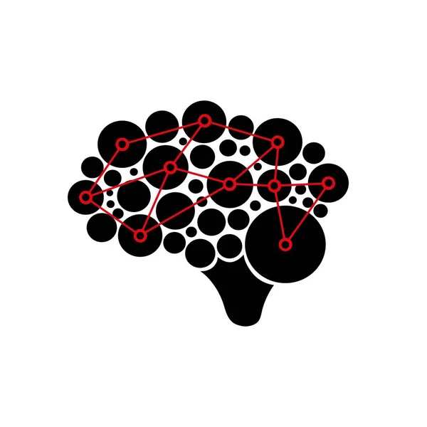 Information Cerveau Icône Sur Fond Blanc — Image vectorielle