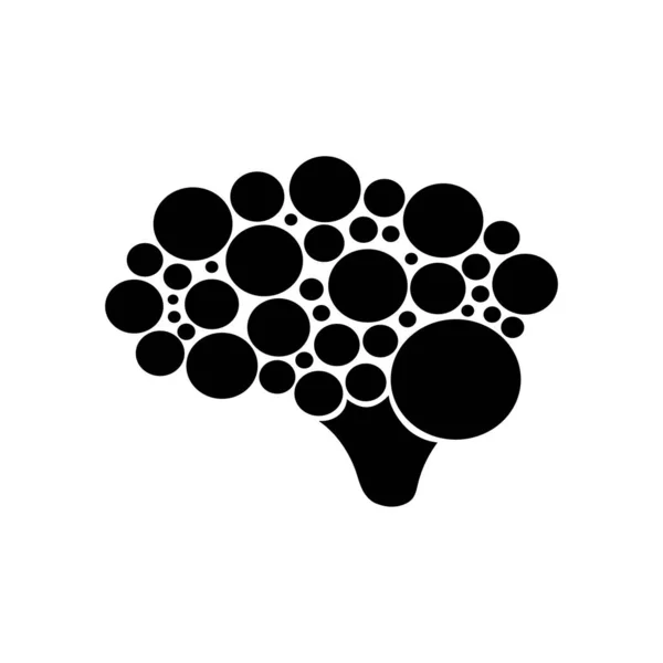 Icône Cerveau Sur Fond Blanc — Image vectorielle