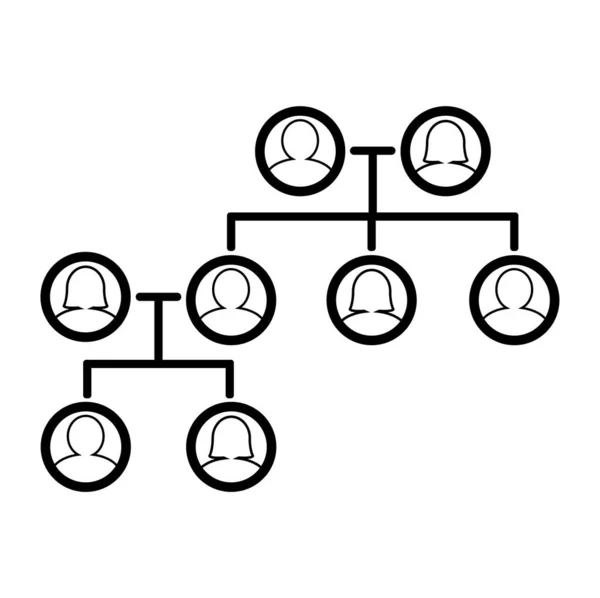 Familj Träd Ikon Vit Bakgrund — Stock vektor