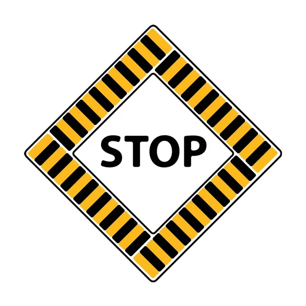 Stop Sign White Background — Stock Vector