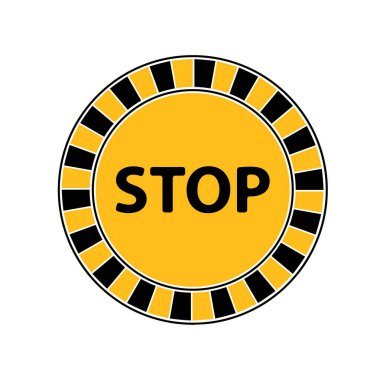 Beyaz arkaplanda dur işareti