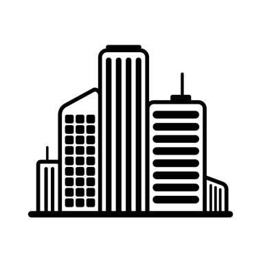 Beyaz arkaplanda şehir simgesi