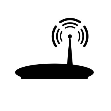 Beyaz arkaplanda modem simgesi