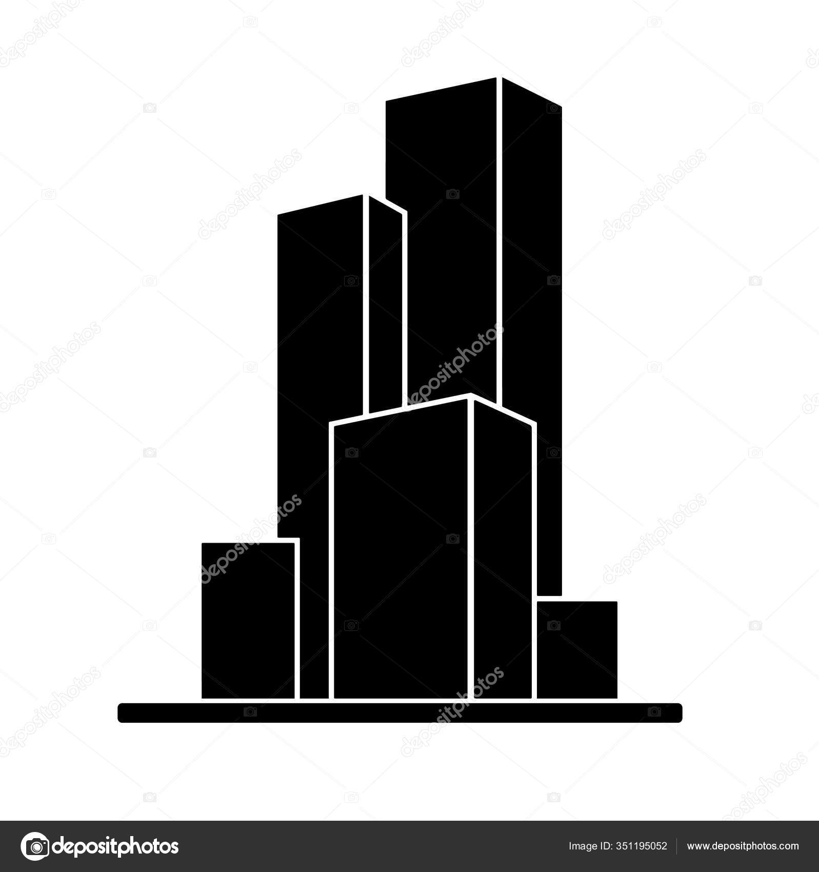 Icono Ciudad Sobre Fondo Blanco Vector de stock #351195052 de ©selim123, image size:1597x1700