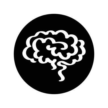  Beyaz arka plan üzerinde beyin simgesi