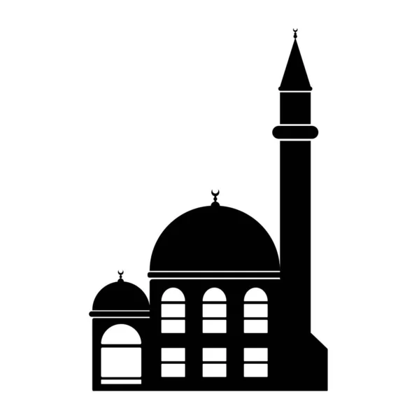白色背景上的清真寺图标 — 图库矢量图片