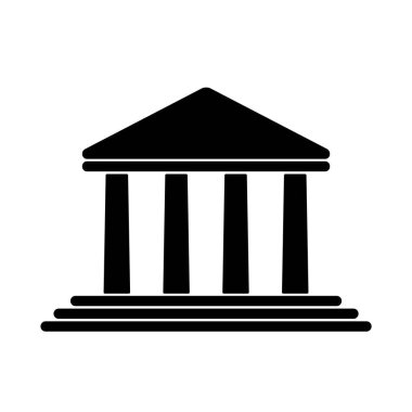 Beyaz arkaplanda banka simgesi 