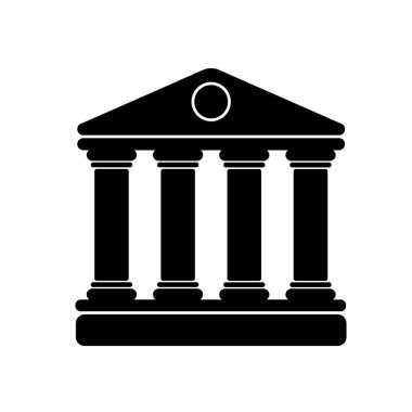 Beyaz arkaplanda banka simgesi 