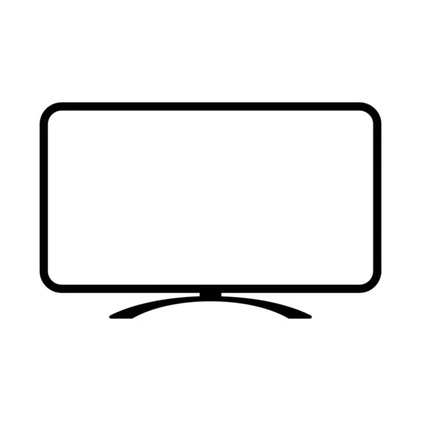 Icono Televisión Sobre Fondo Blanco — Archivo Imágenes Vectoriales