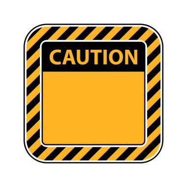 Sarı uyarı işareti. Vektör simgesi.