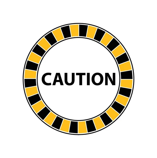 Vorsicht Gelbes Schild Vektorsymbol — Stockvektor