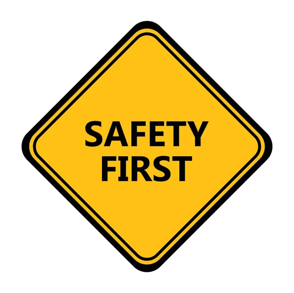 Amarillo Primer Signo Seguridad Icono Vector — Vector de stock