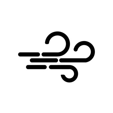 Beyaz arkaplanda rüzgar simgesi