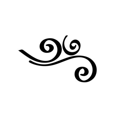 Beyaz arkaplanda rüzgar simgesi