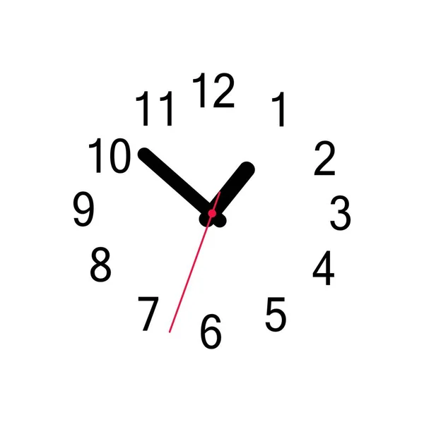 白い背景の上の円形の壁時計 — ストックベクタ