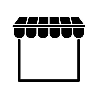 Beyaz arkaplanda dükkan simgesi