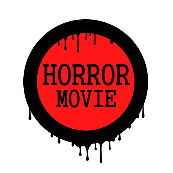Horror Movie Sign White Background — Stock Vector