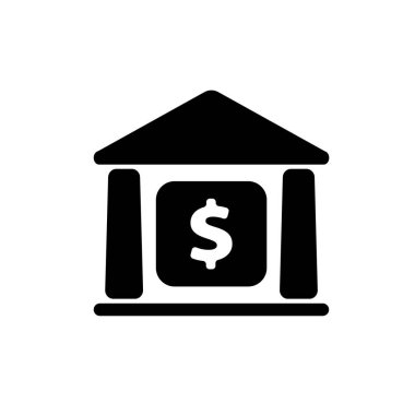 Beyaz arkaplanda banka simgesi 