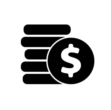 Beyaz arkaplanda para simgesi