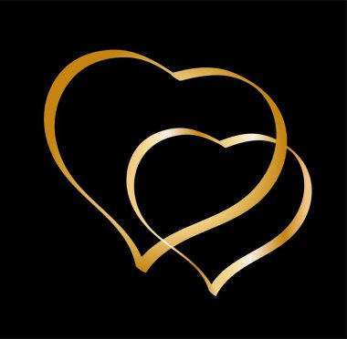 Siyah arkaplanda kalp simgesi