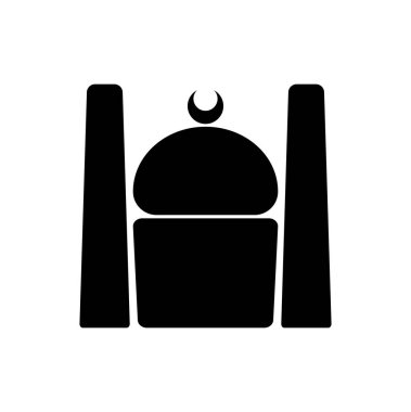 Beyaz arka planda cami simgesi