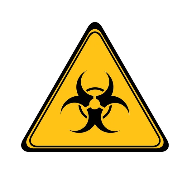 Biohazard Warnschild Isoliert Auf Weiß — Stockvektor
