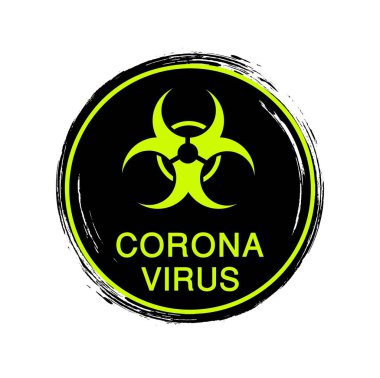 Coronavirus karantina işareti vektör simgesi