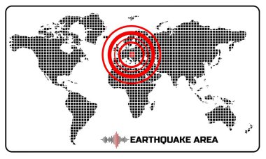 Deprem geçmişi. Sismik ölçüm için sismogram.