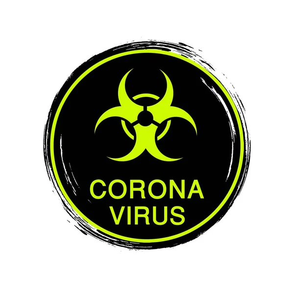 Coronavirus Signo Cuarentena Vector Icono — Vector de stock