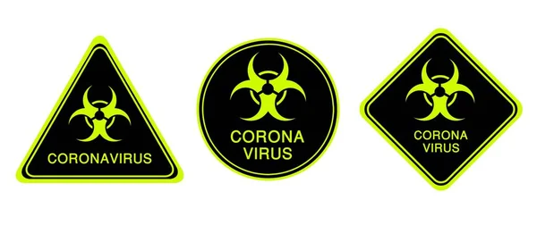Coronavirus检疫标志病媒图标 — 图库矢量图片