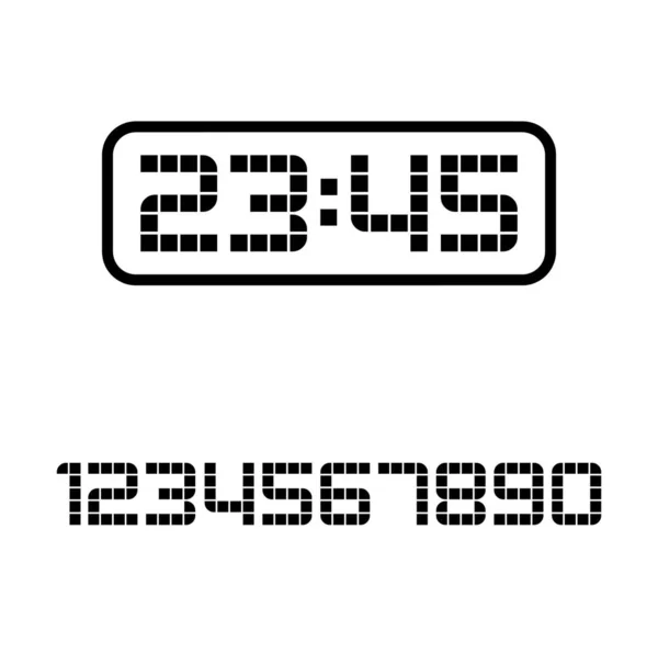 白色背景的数字时钟 — 图库矢量图片