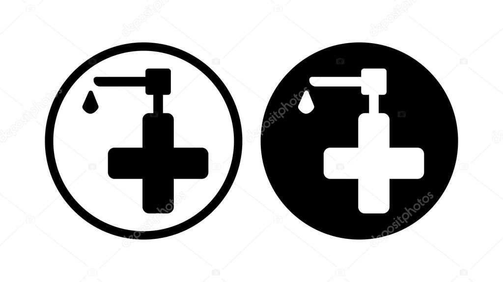 sanitise icon on white background