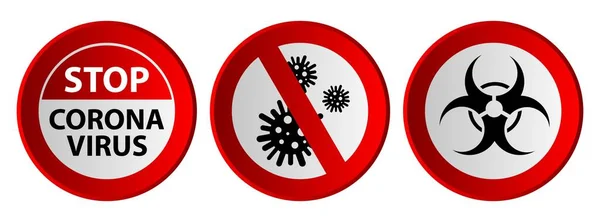 Coronavirus Signo Cuarentena Vector Icono — Vector de stock