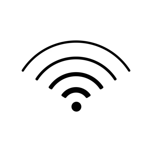 Εικονίδιο Wifi Που Απομονώνεται Λευκό Φόντο — Διανυσματικό Αρχείο