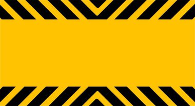 Sarı arkaplanda siyah çizgili uyarı işareti.