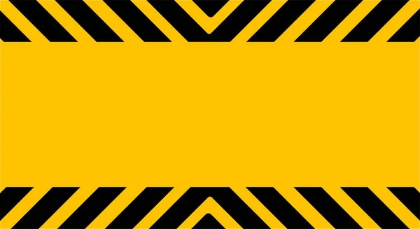 Warning Sign Black Stripes Yellow Background — Stock Vector