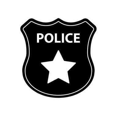 Beyaz arkaplanda polis simgesi