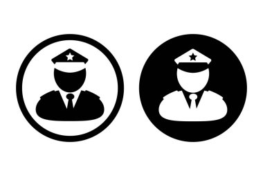 Beyaz arkaplanda polis simgesi