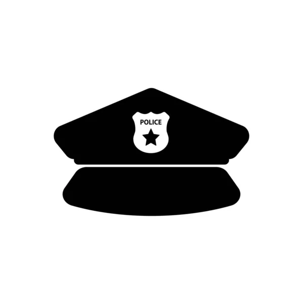 Politie Pictogram Witte Achtergrond — Stockvector