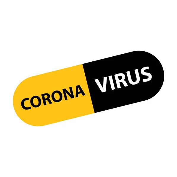 Beyaz Arkaplanda Coronavirus Metni — Stok Vektör