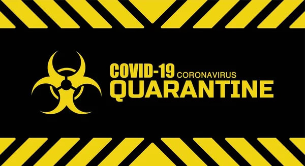 Icona Del Vettore Del Segno Quarantena Coronavirus — Vettoriale Stock