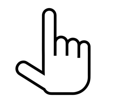 Beyaz arkaplanda kaydırma simgesi