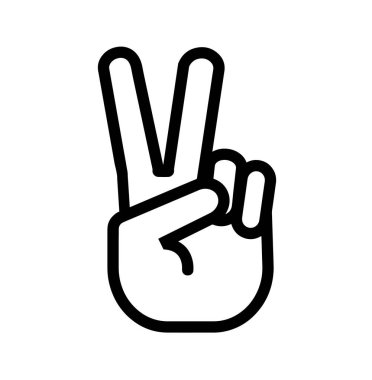 Beyaz arkaplanda el simgesi