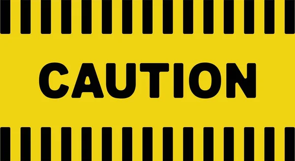 Warnschild Mit Schwarzen Streifen Auf Gelbem Hintergrund — Stockvektor