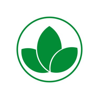 Beyaz arkaplanda vegan simgesi