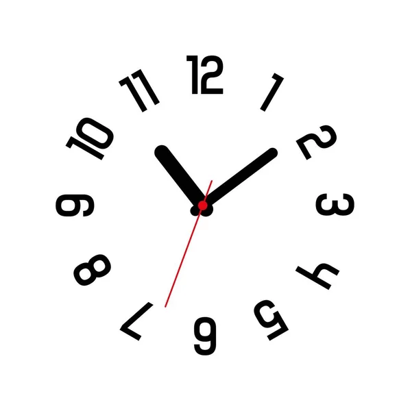 Reloj Aislado Sobre Fondo Blanco — Vector de stock