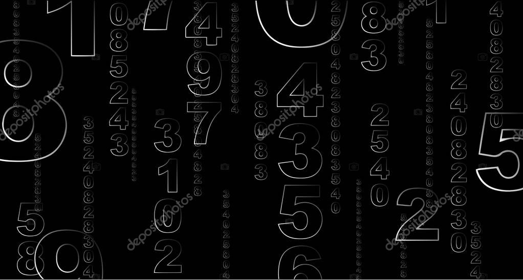 Creative and modern background with numbers.