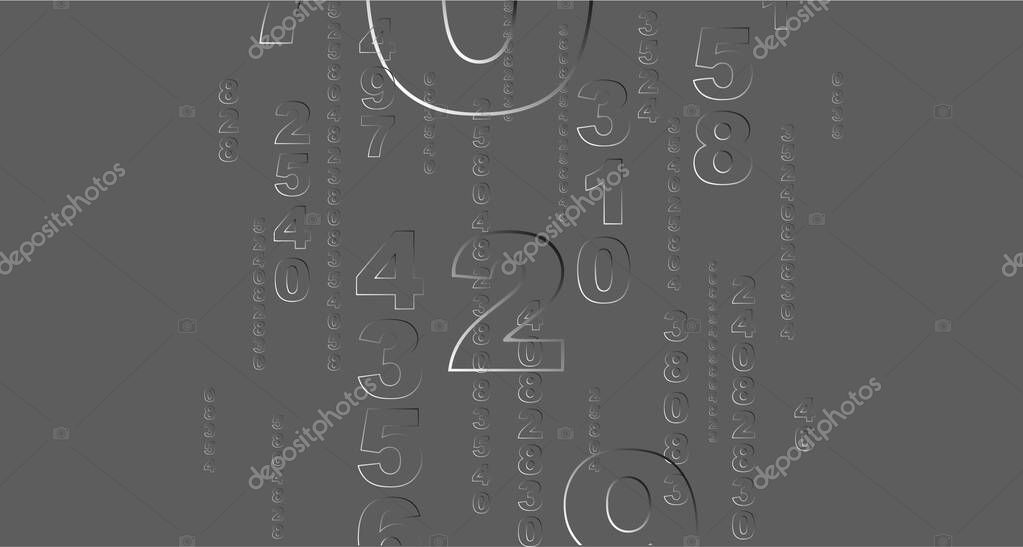 Creative and modern background with numbers.